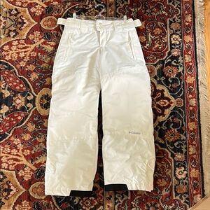 Columbia White High-Waisted Snow/Ski Pants